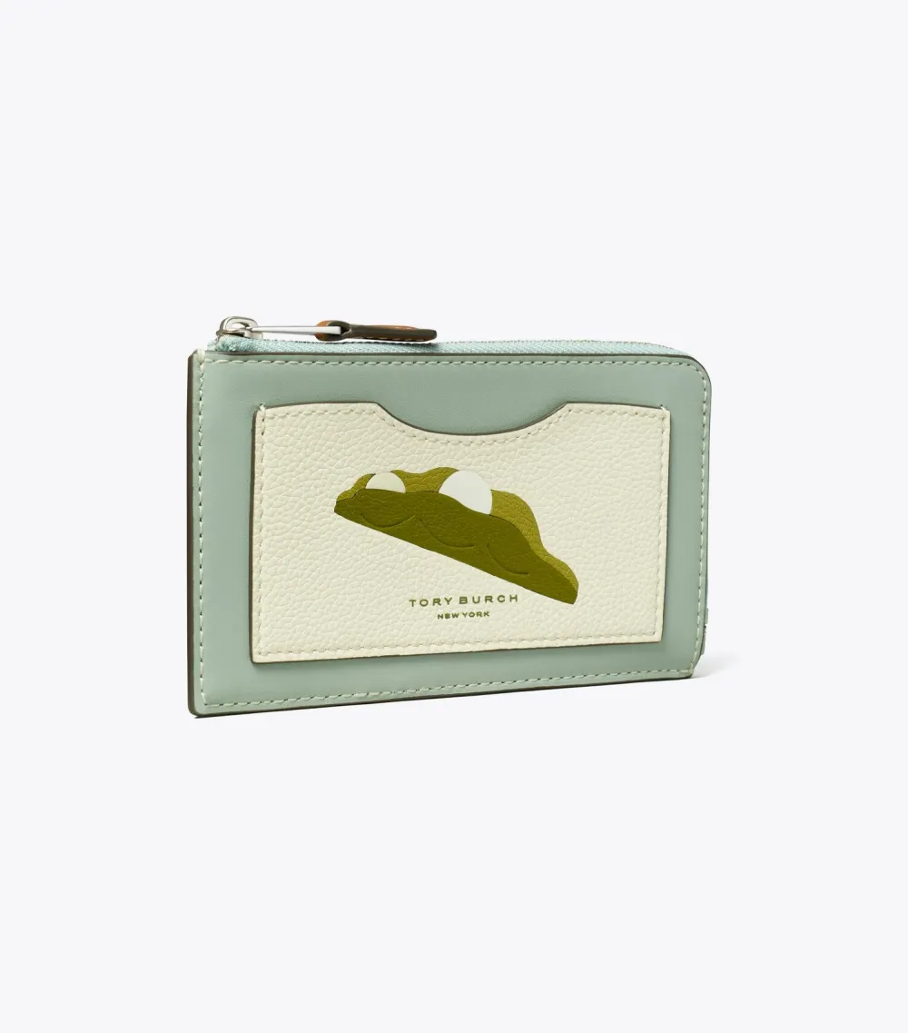 Colorblock Pea Pod Zip Card Case
