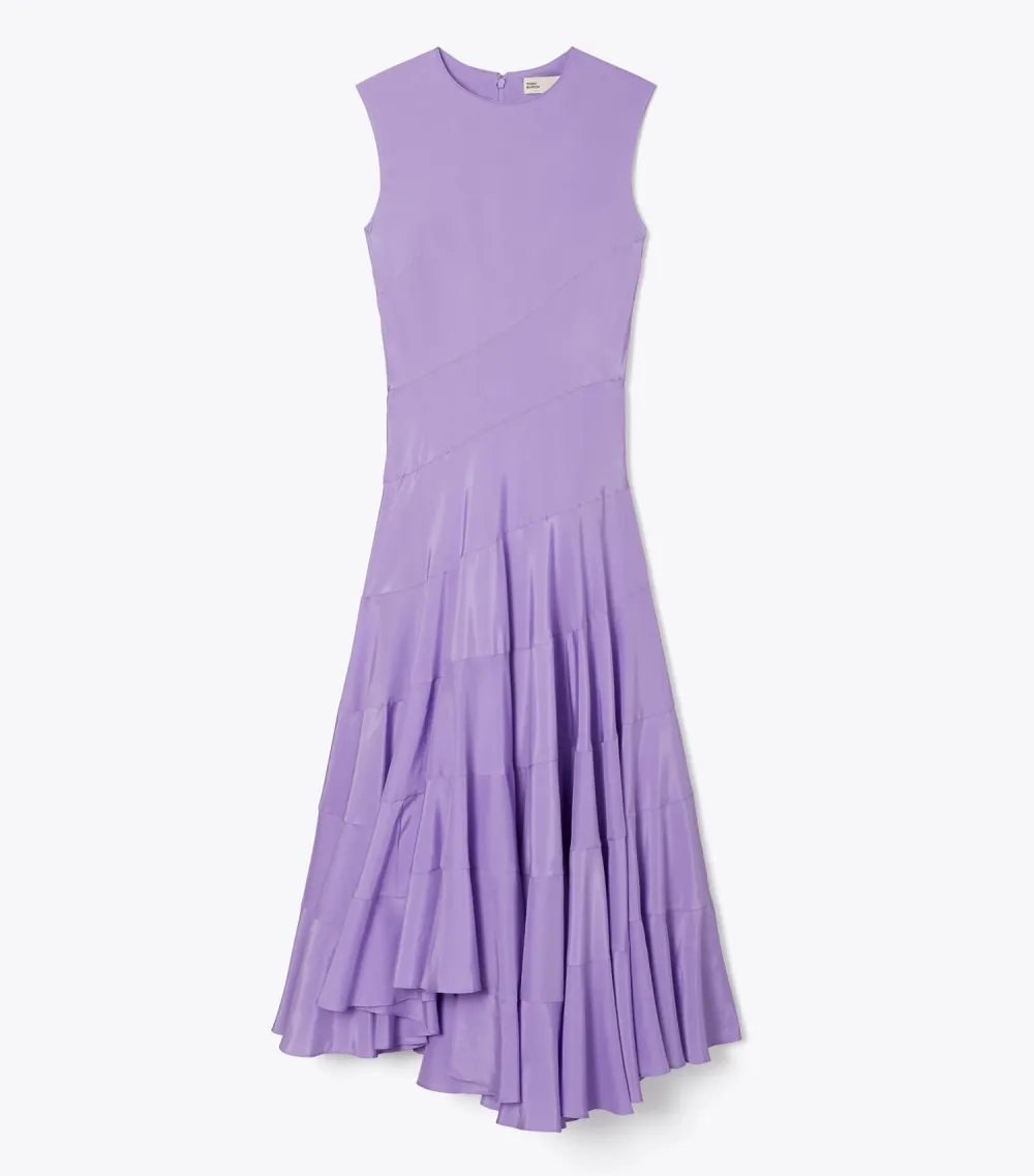 Flared Cotton Silk Dress