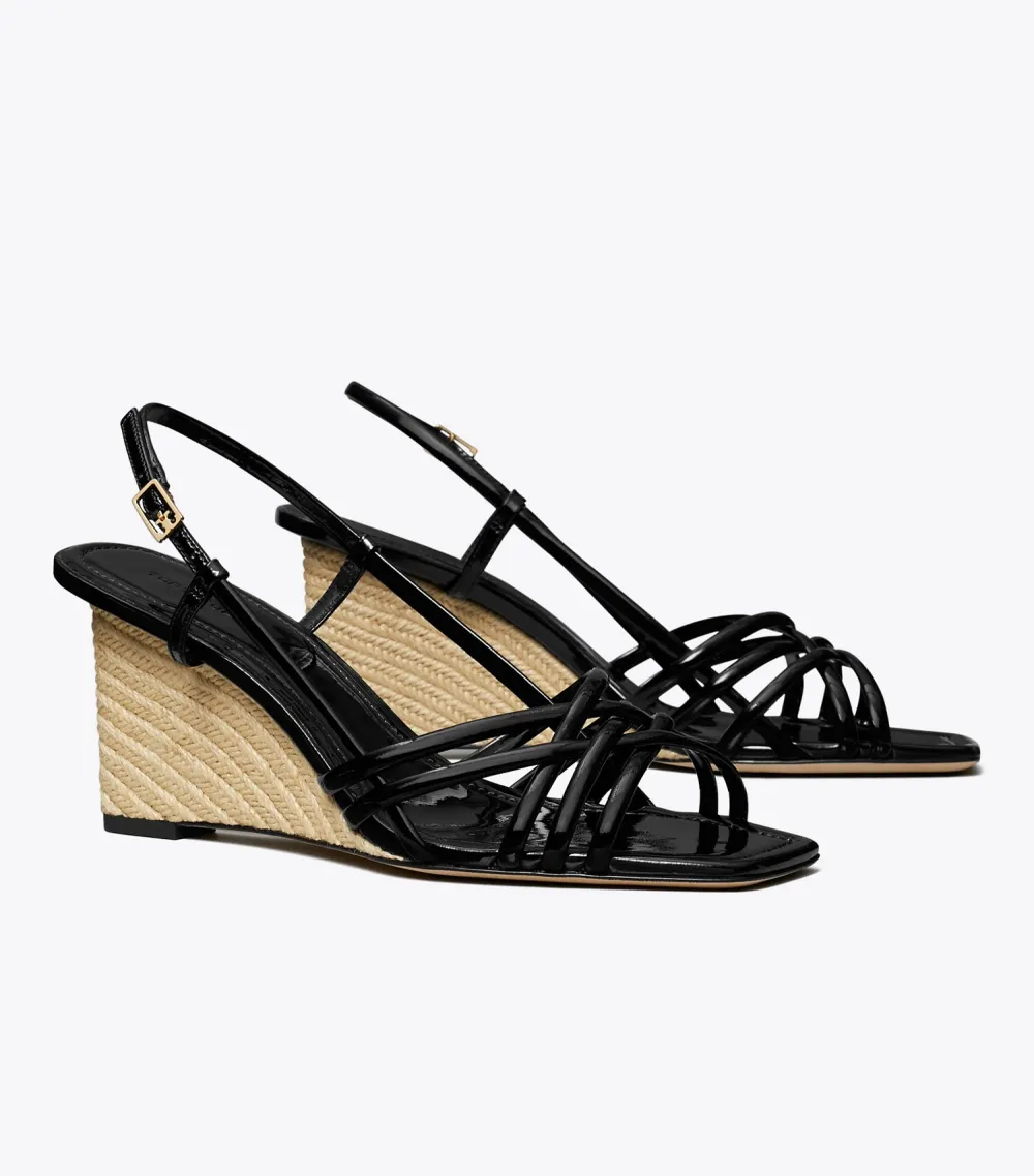 Multi-Strap Espadrille Wedge