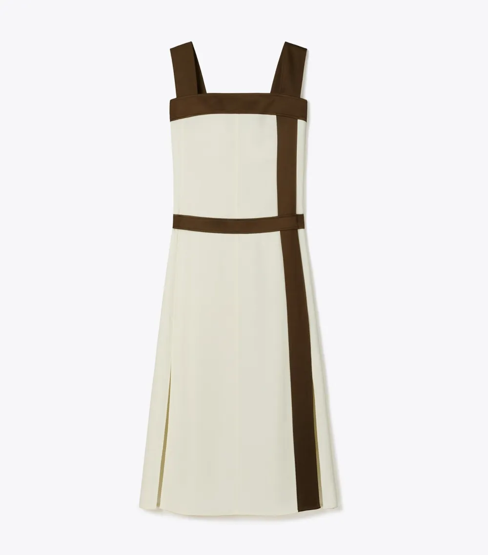 Colorblock Satin Dress