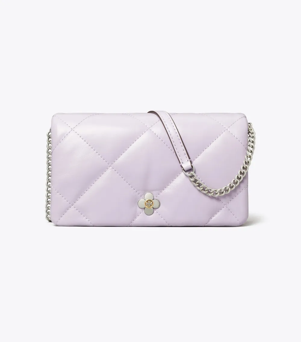 Kira Diamond Quilt Clover Chain Wallet