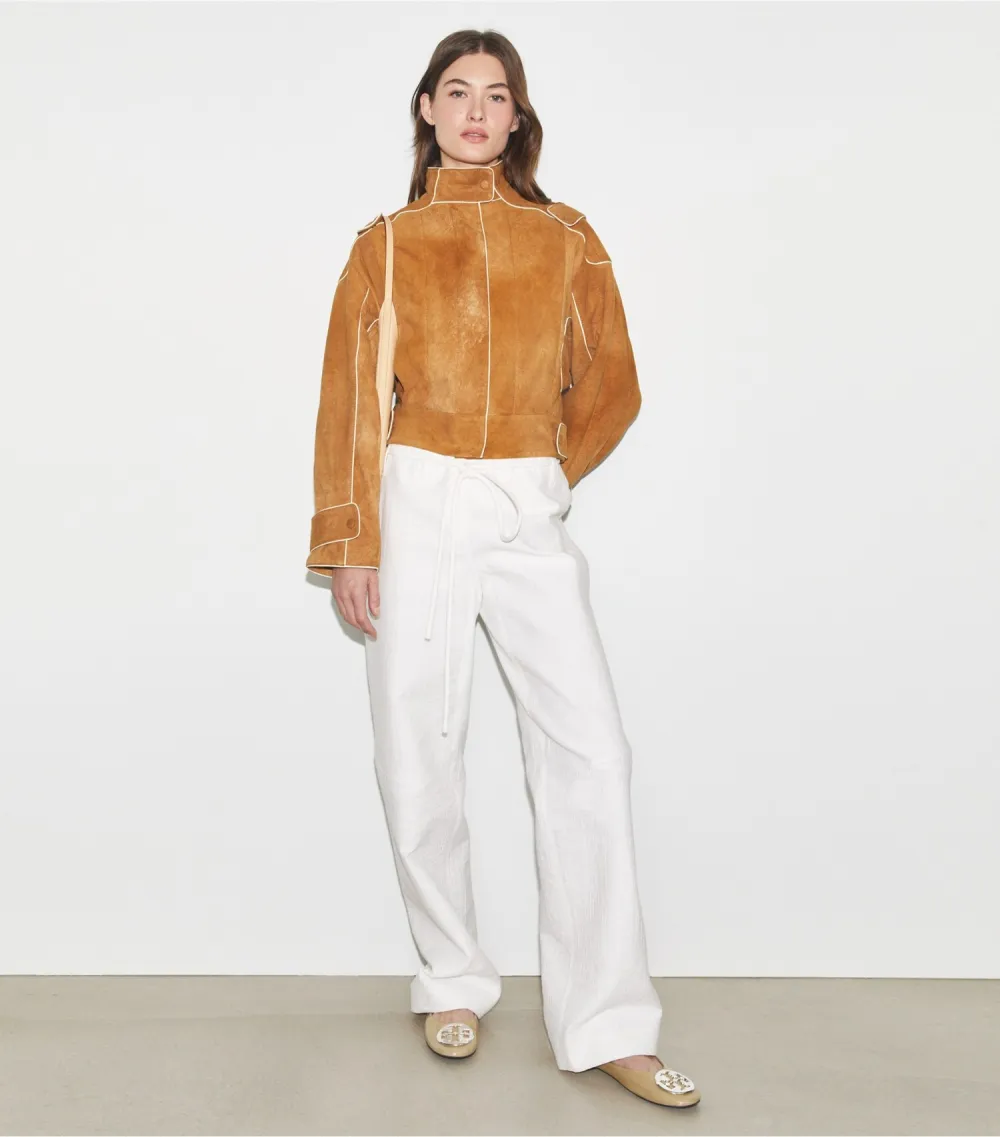 Suede Bomber Jacket