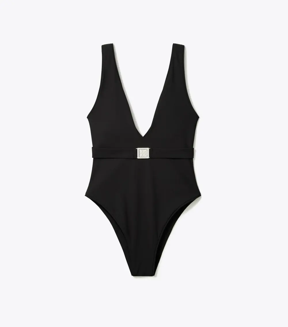 Belted Logo Swimsuit