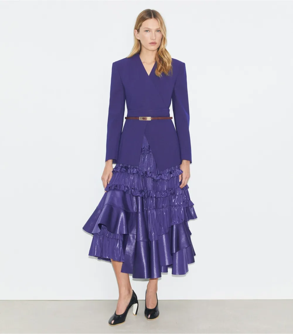 Liquid Jersey Ruffle Skirt