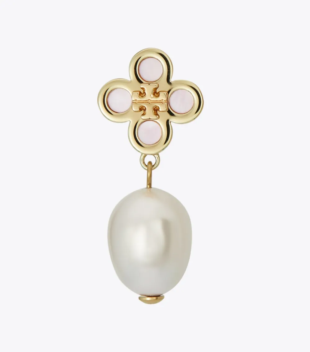 Kira Clover Pearl Drop Earring