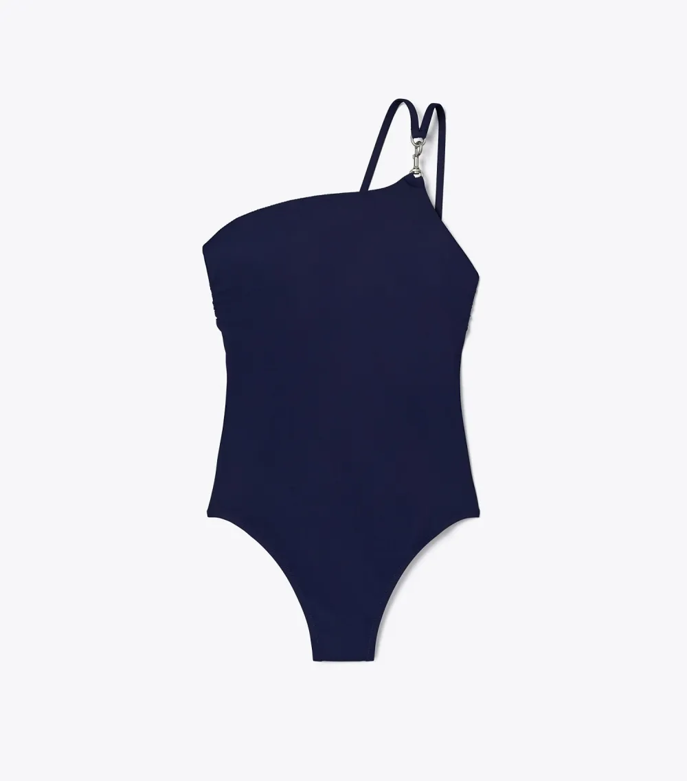 One-Shoulder Clip Swimsuit