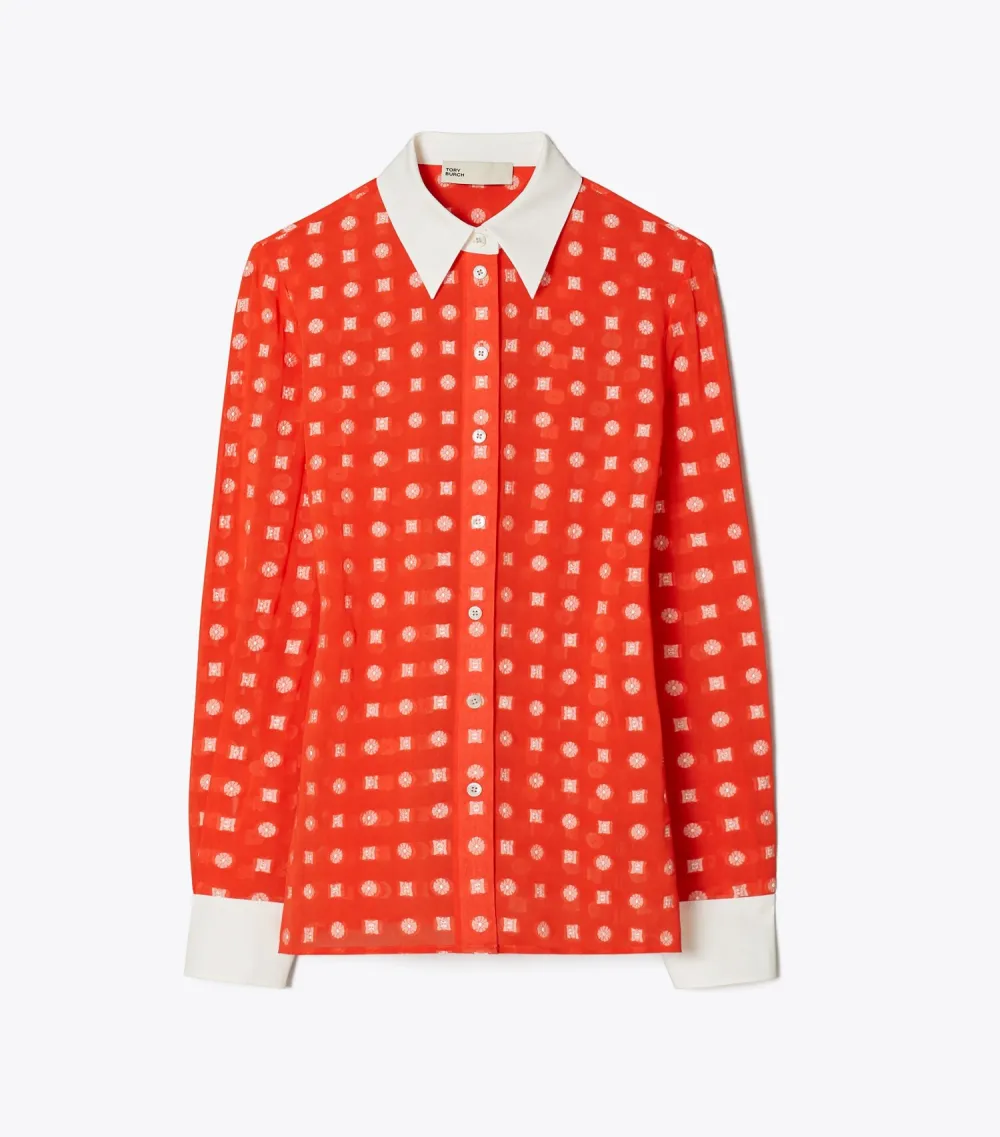 Colorblock Jacquard Shirt