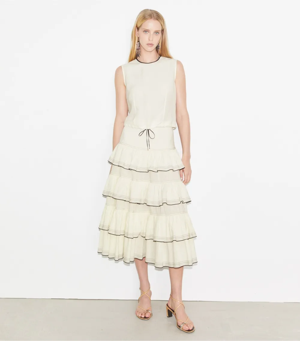 Ruffle Cotton Skirt