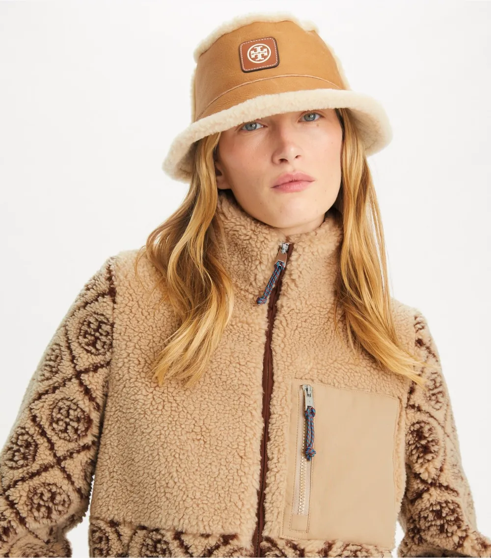 Reversible Shearling Bucket Hat