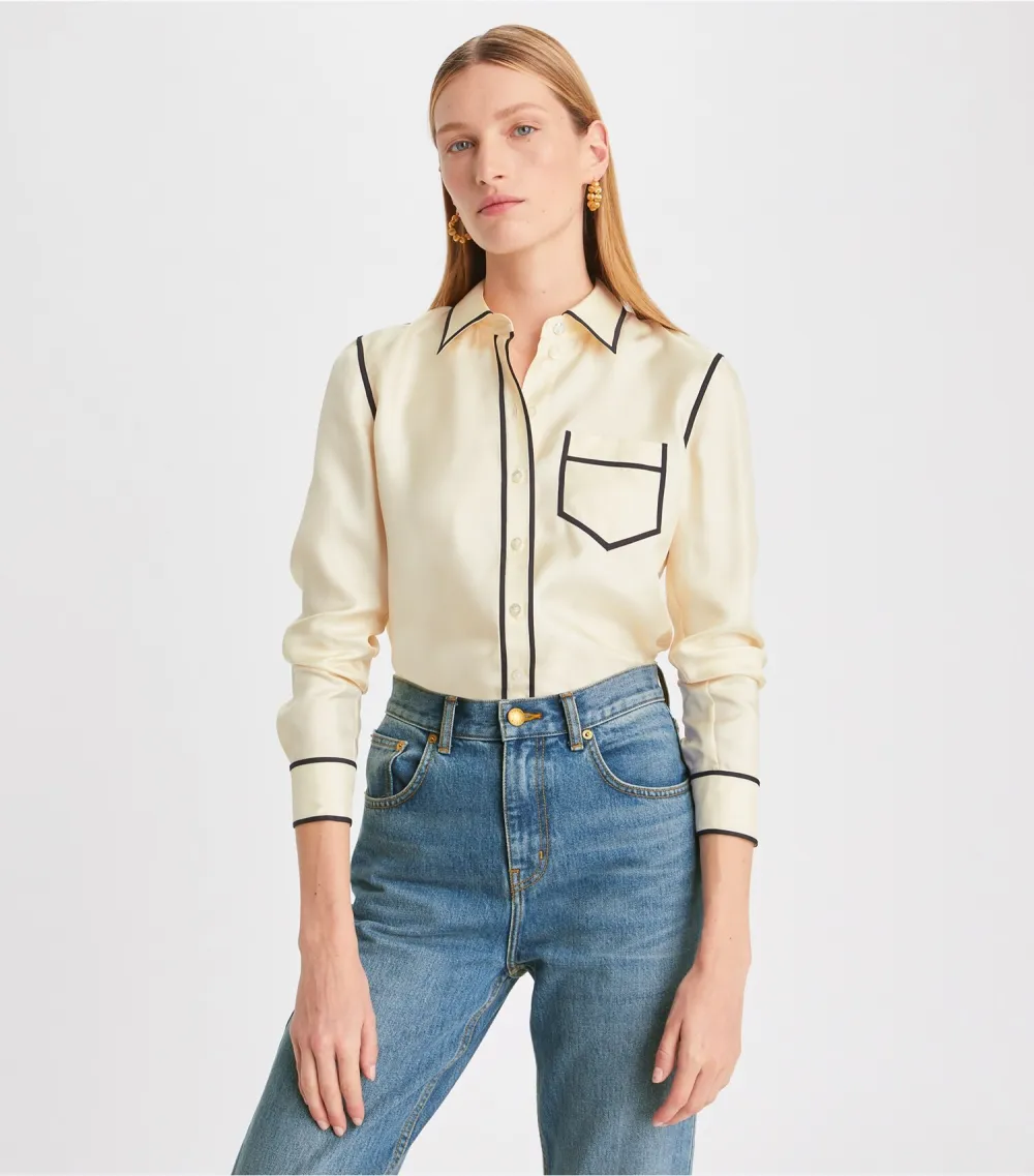 Silk Twill Brigitte Shirt