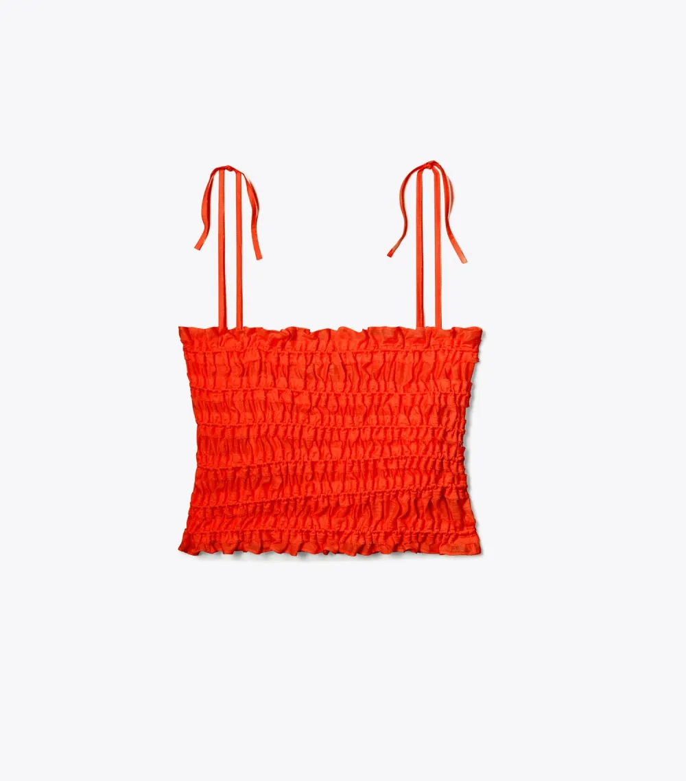 Smocked Viscose Top