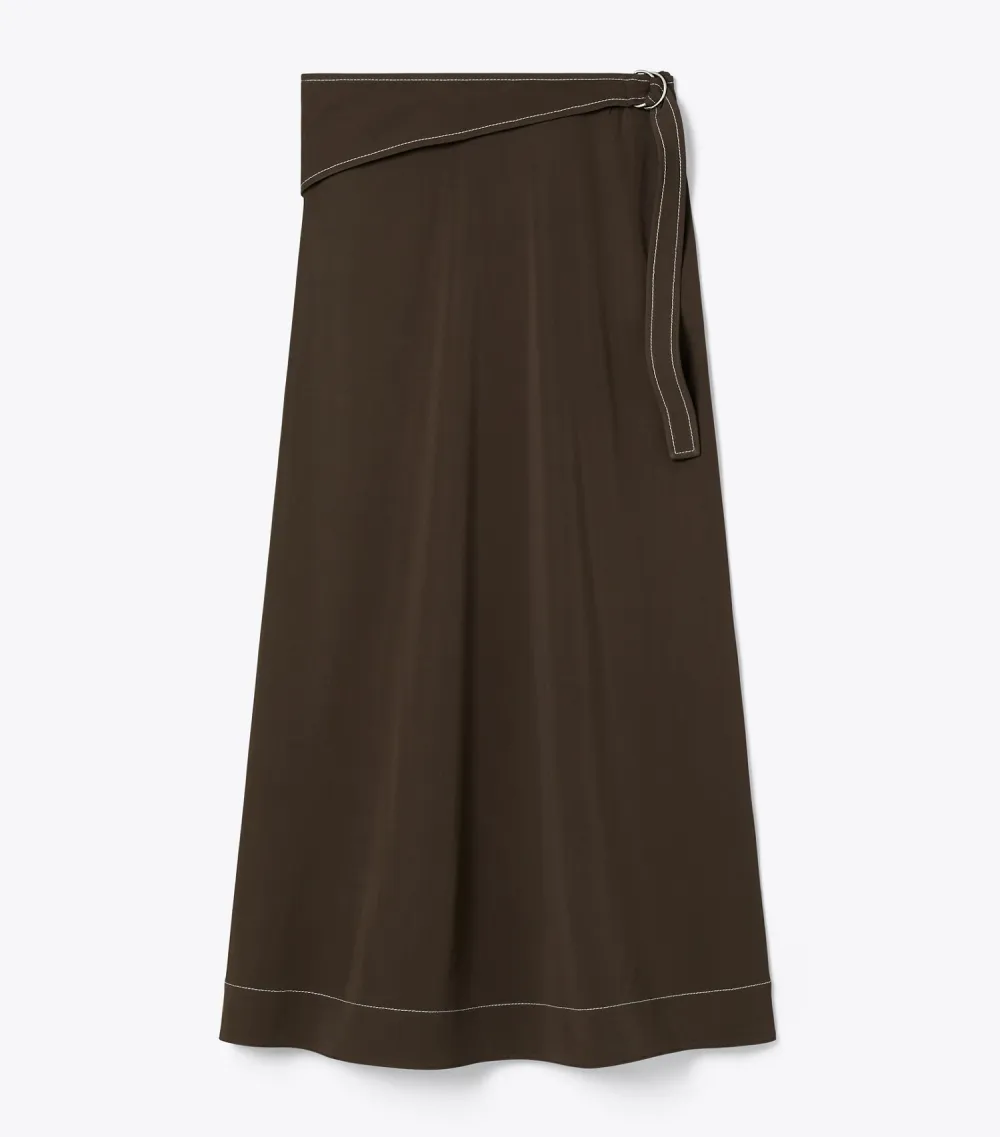 Belted Jersey Skirt