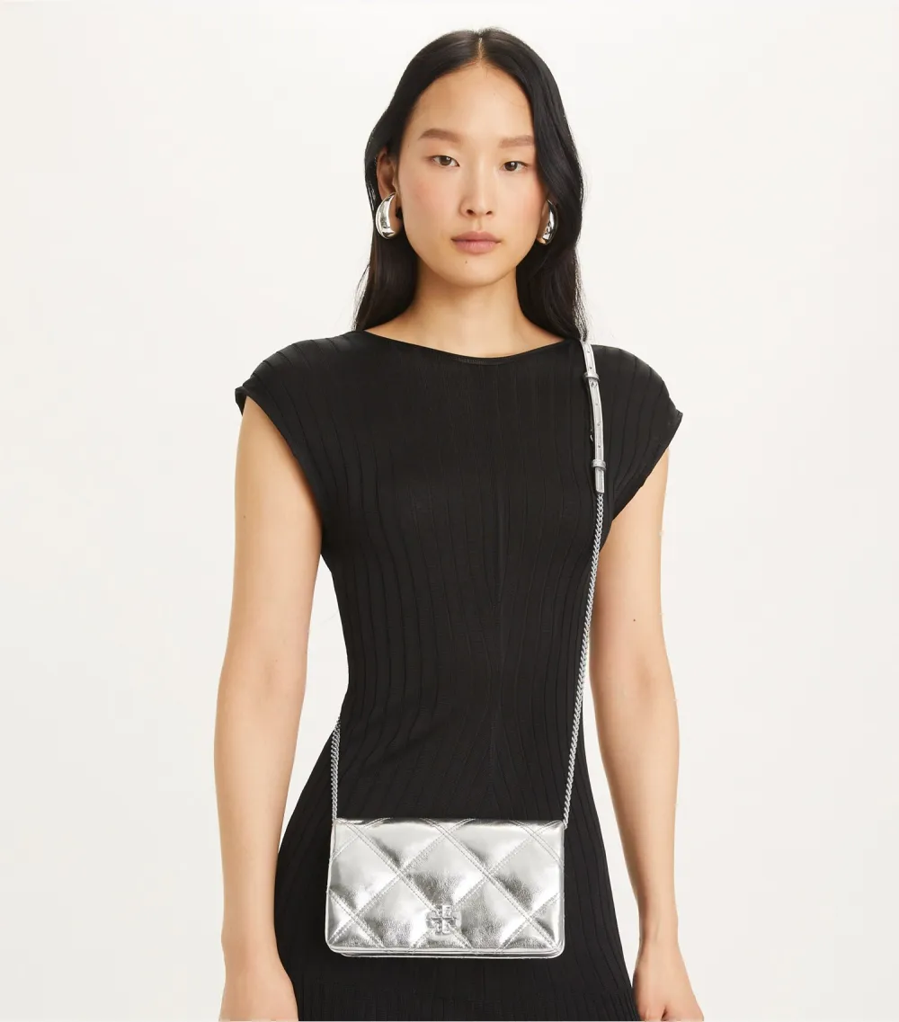 Kira Diamond Quilt Metallic Crossbody