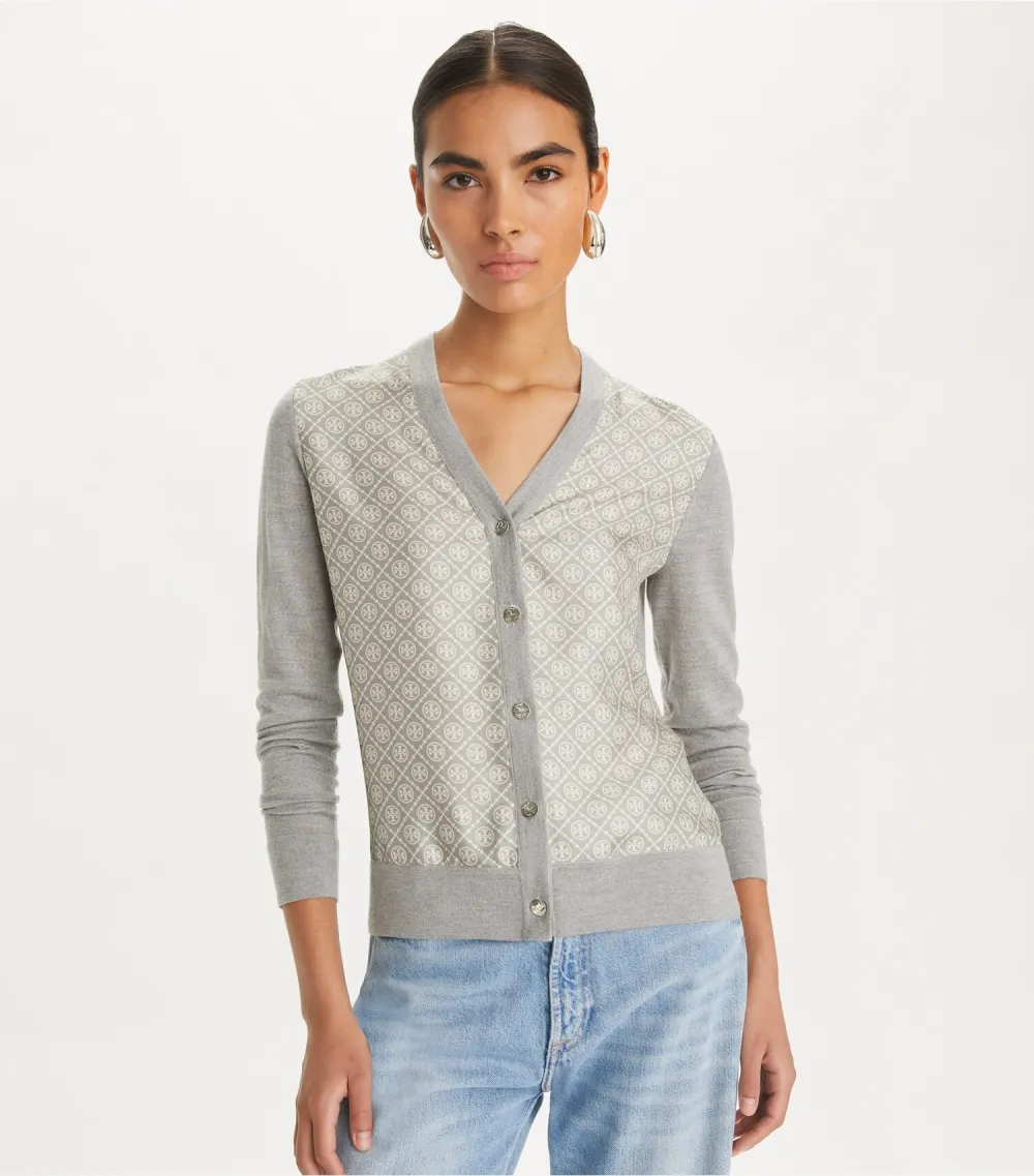 Silk Front Cardigan