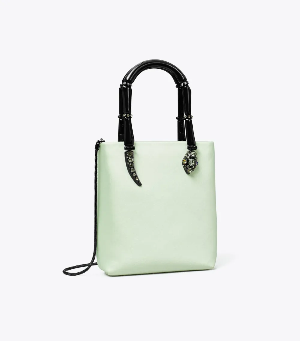 Mini Satin Snake Handle Tote