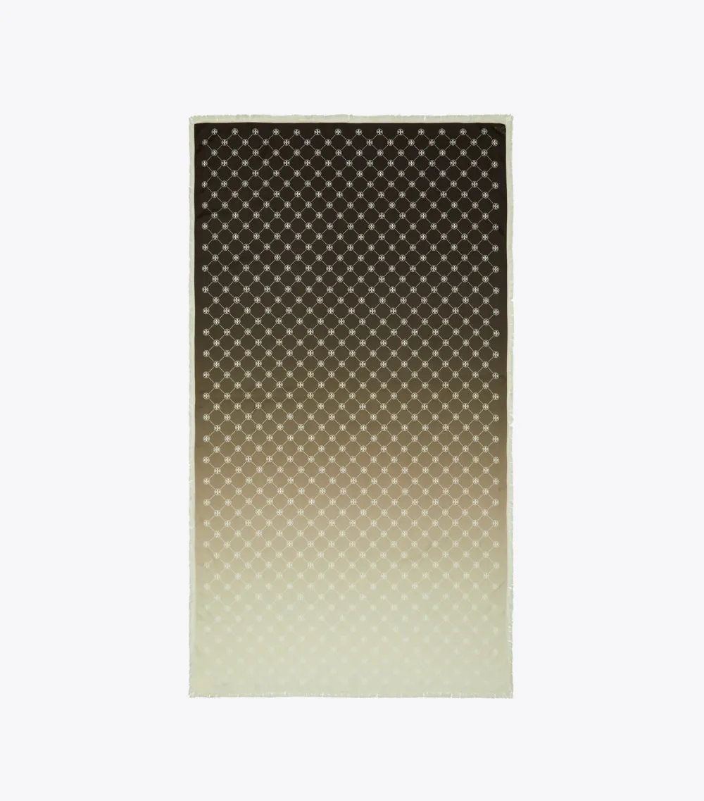 T Monogram Silk Oblong Scarf
