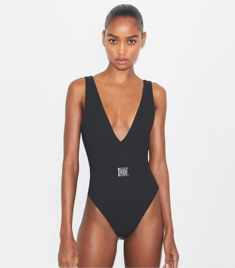 Belted Logo Swimsuit