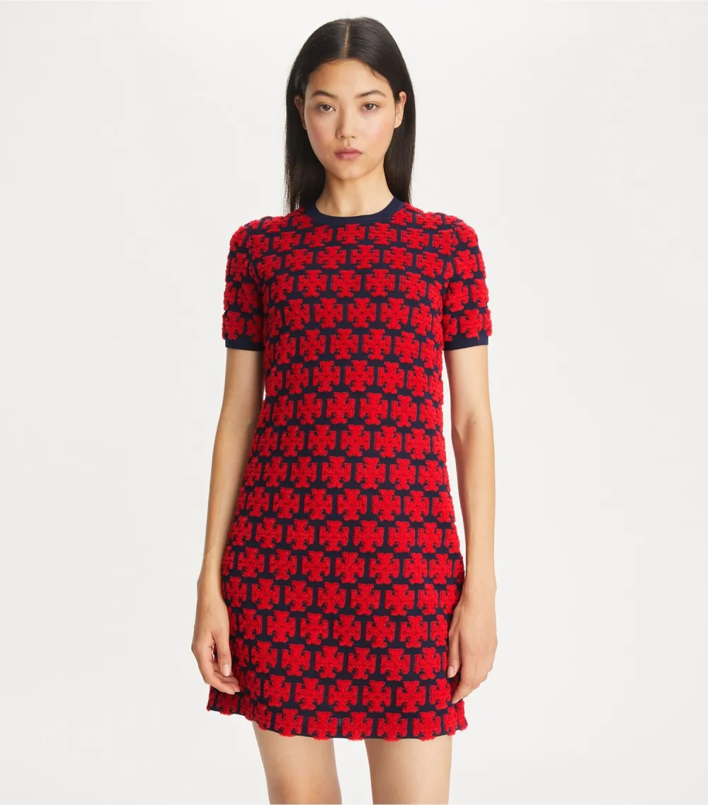 Logo Bouclé Dress