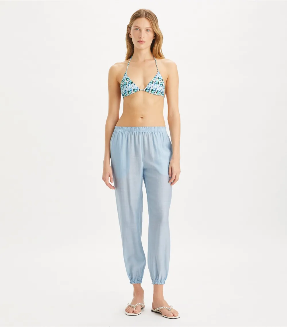 Smocked Viscose Pant
