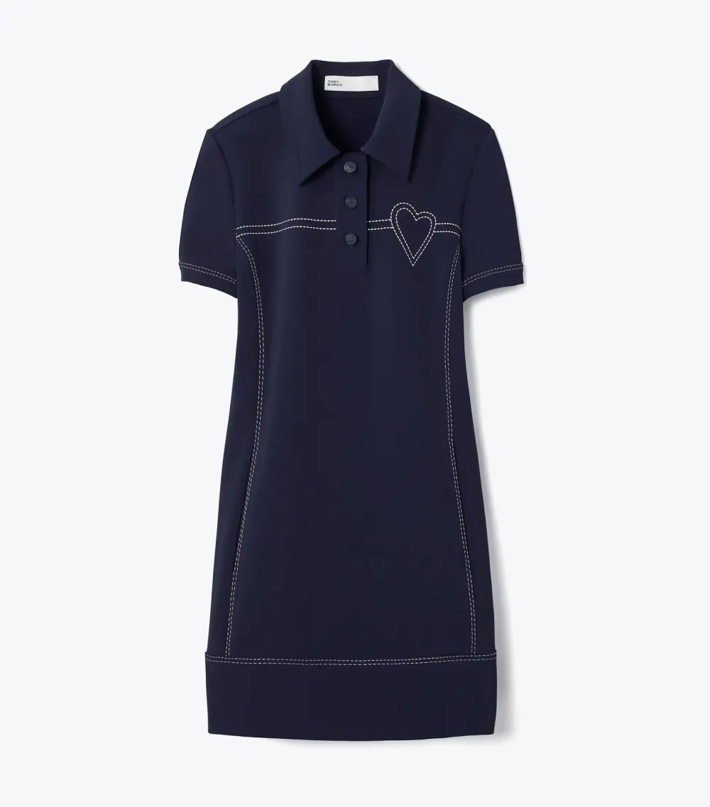 Pickstitch Stretch Polo Dress