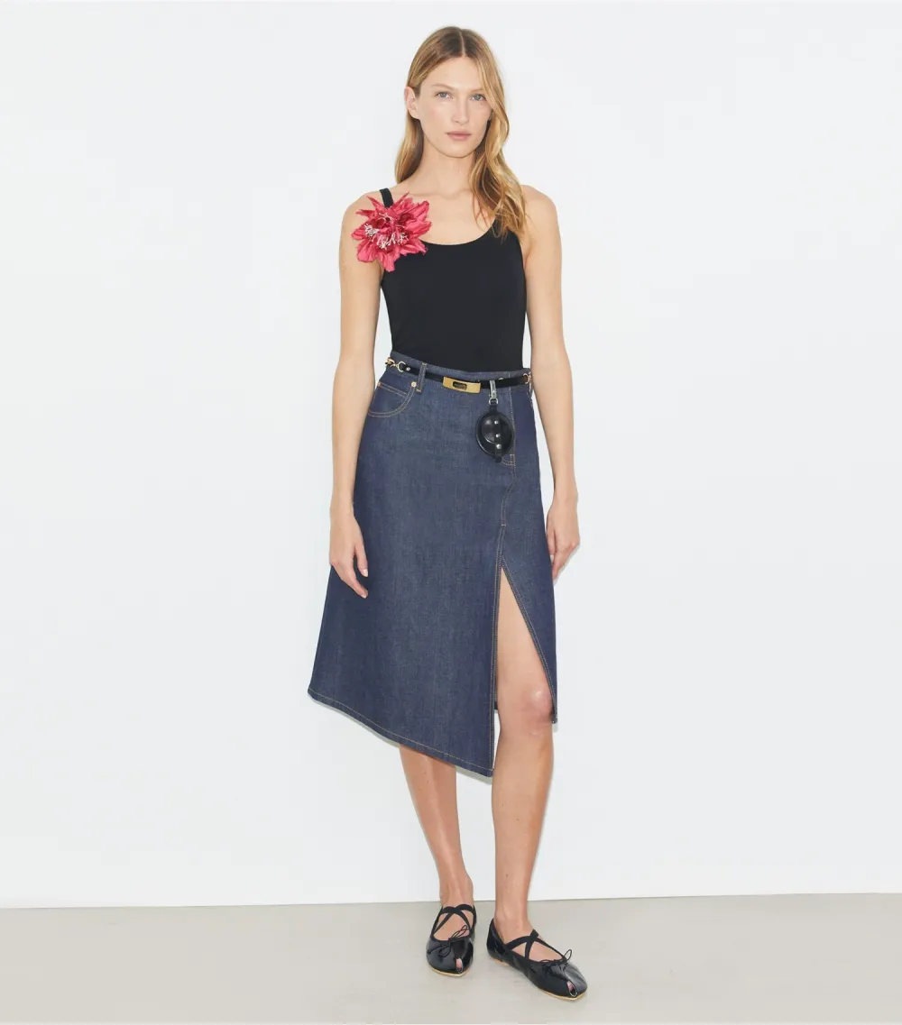 Cotton Denim Skirt