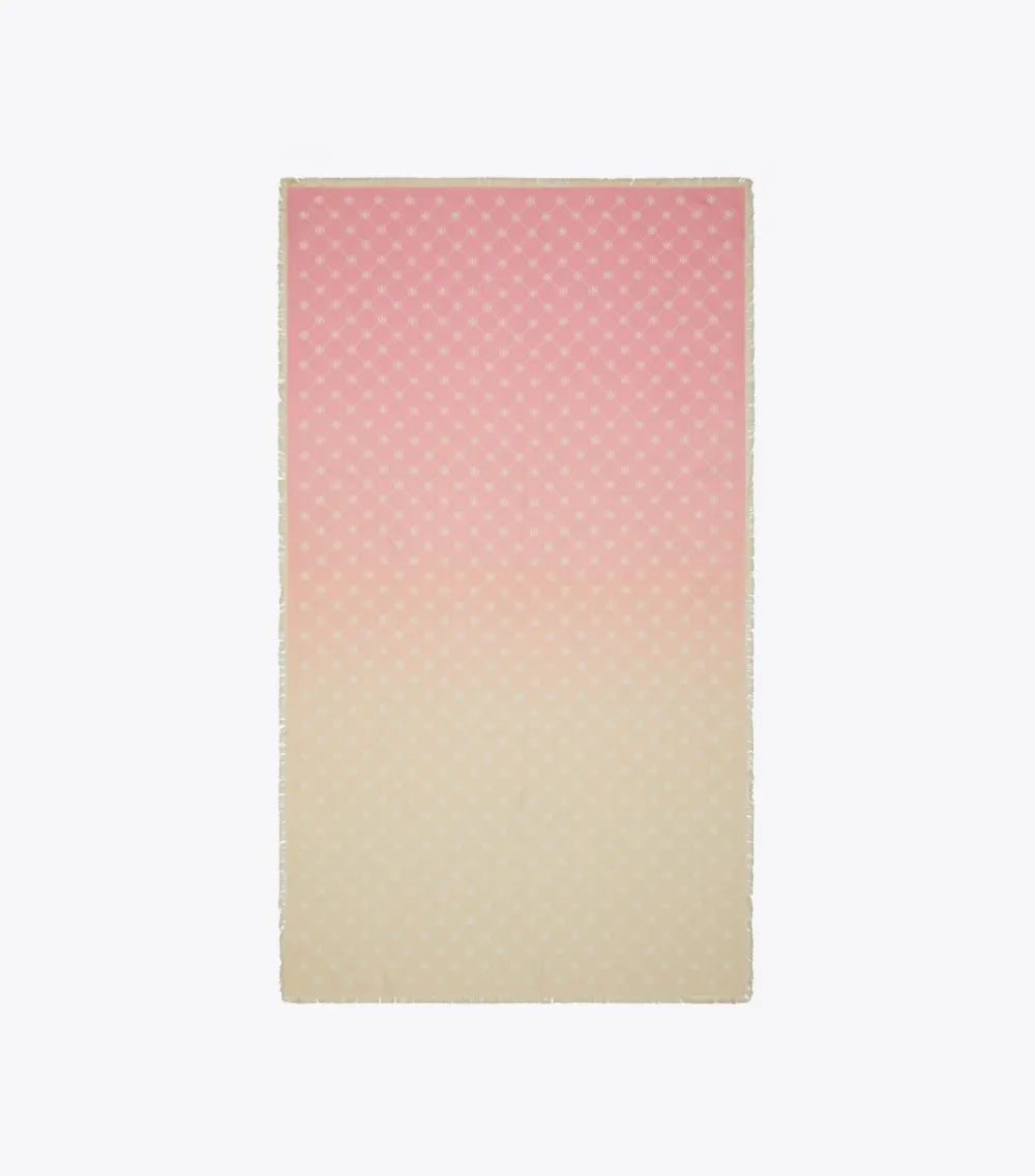 T Monogram Silk Oblong Scarf