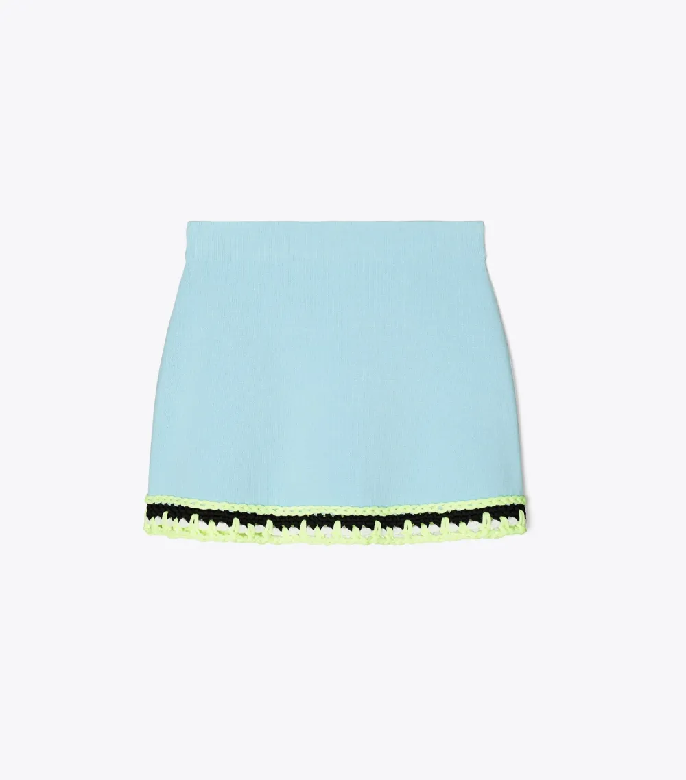Tech Knit Viscose Mini Skirt