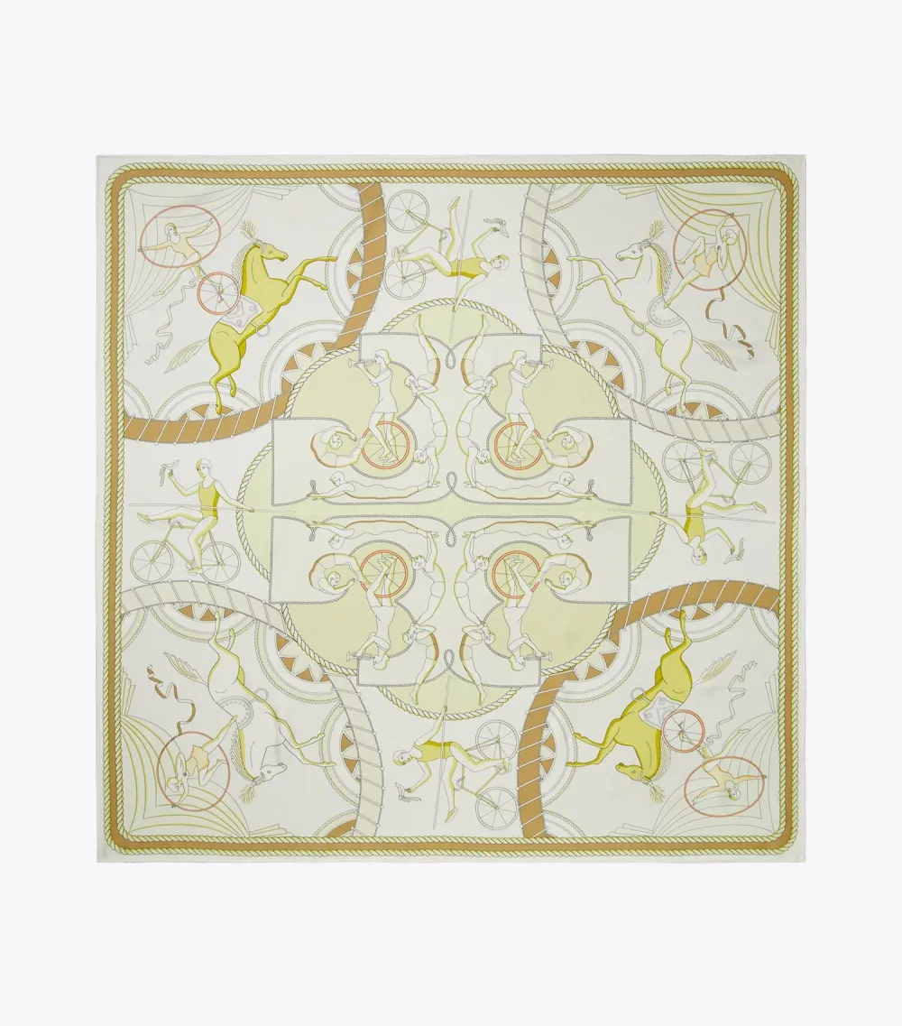 Acrobats Double-Sided Silk Square