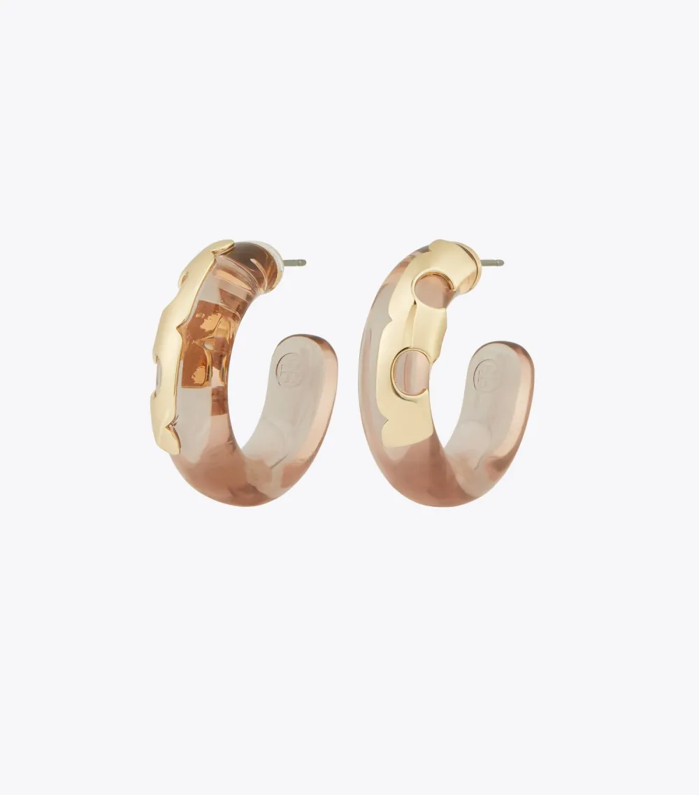 Resin Hoop Earring