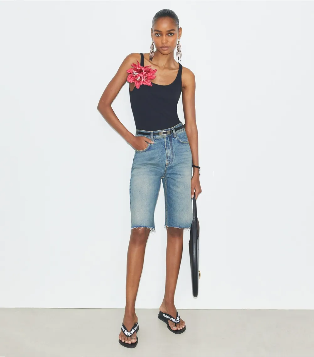 Cotton Denim Short