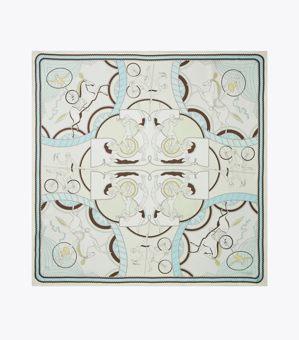 Acrobats Double-Sided Silk Square