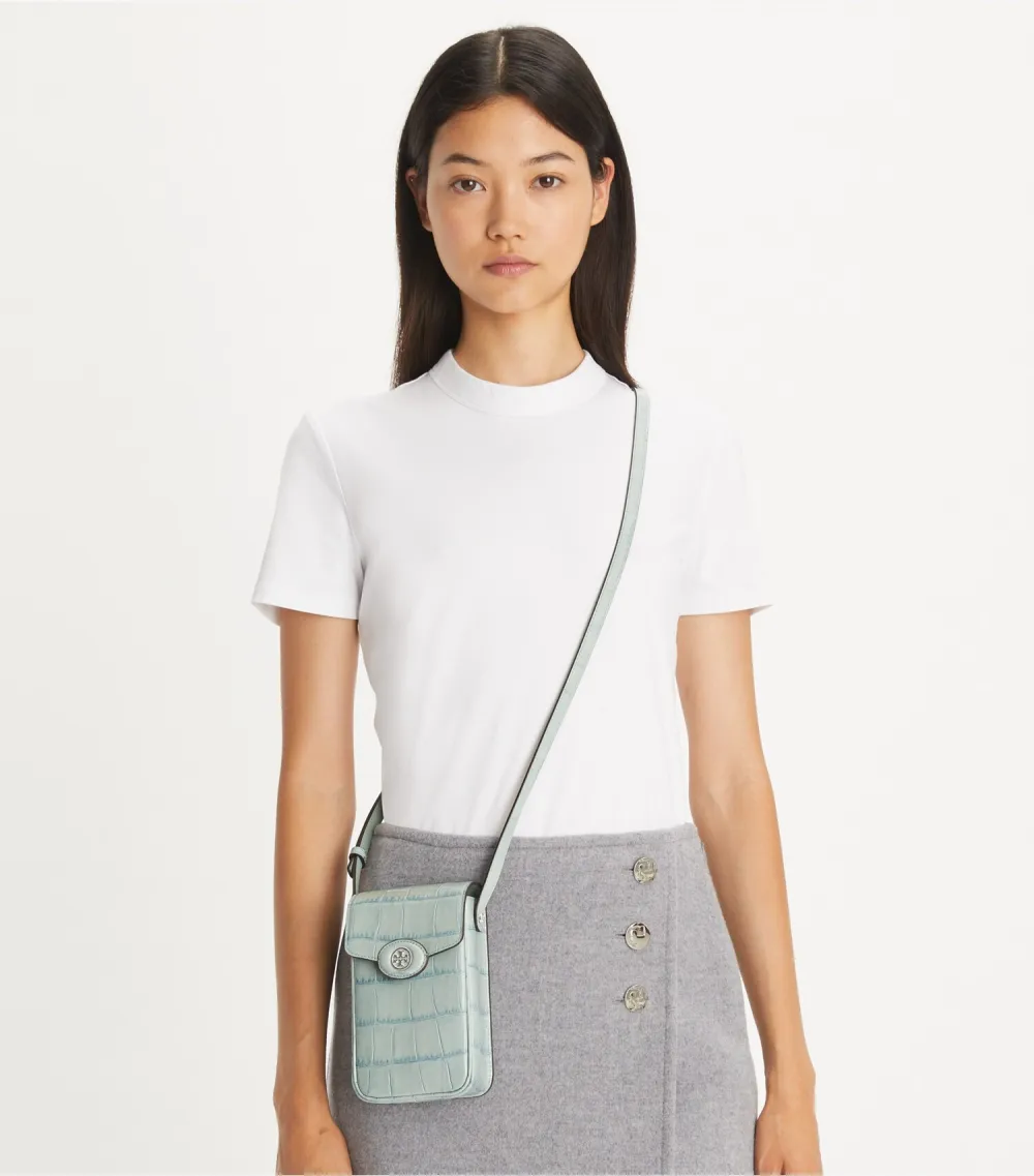 Robinson Croc-Embossed Phone Crossbody