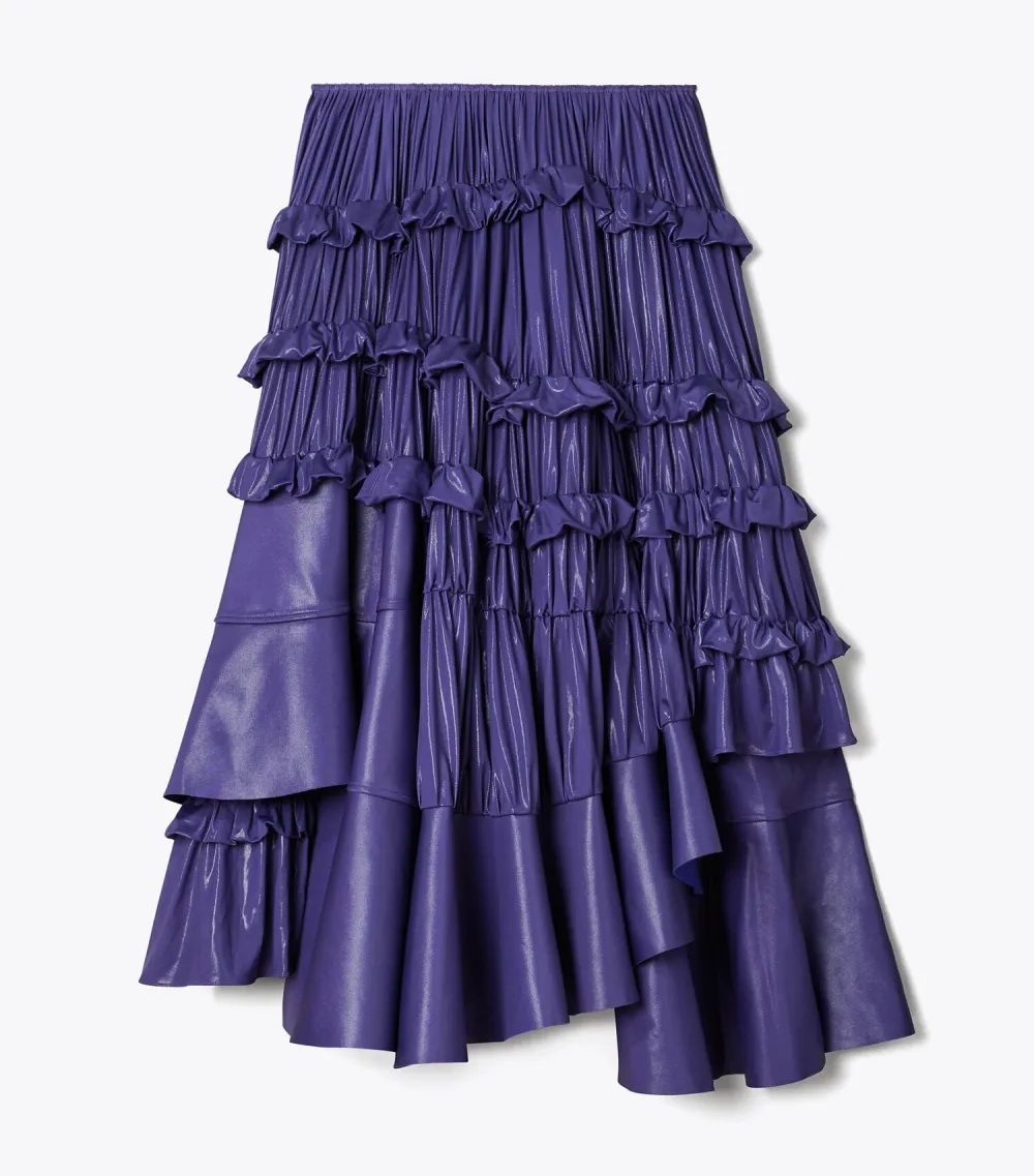 Liquid Jersey Ruffle Skirt