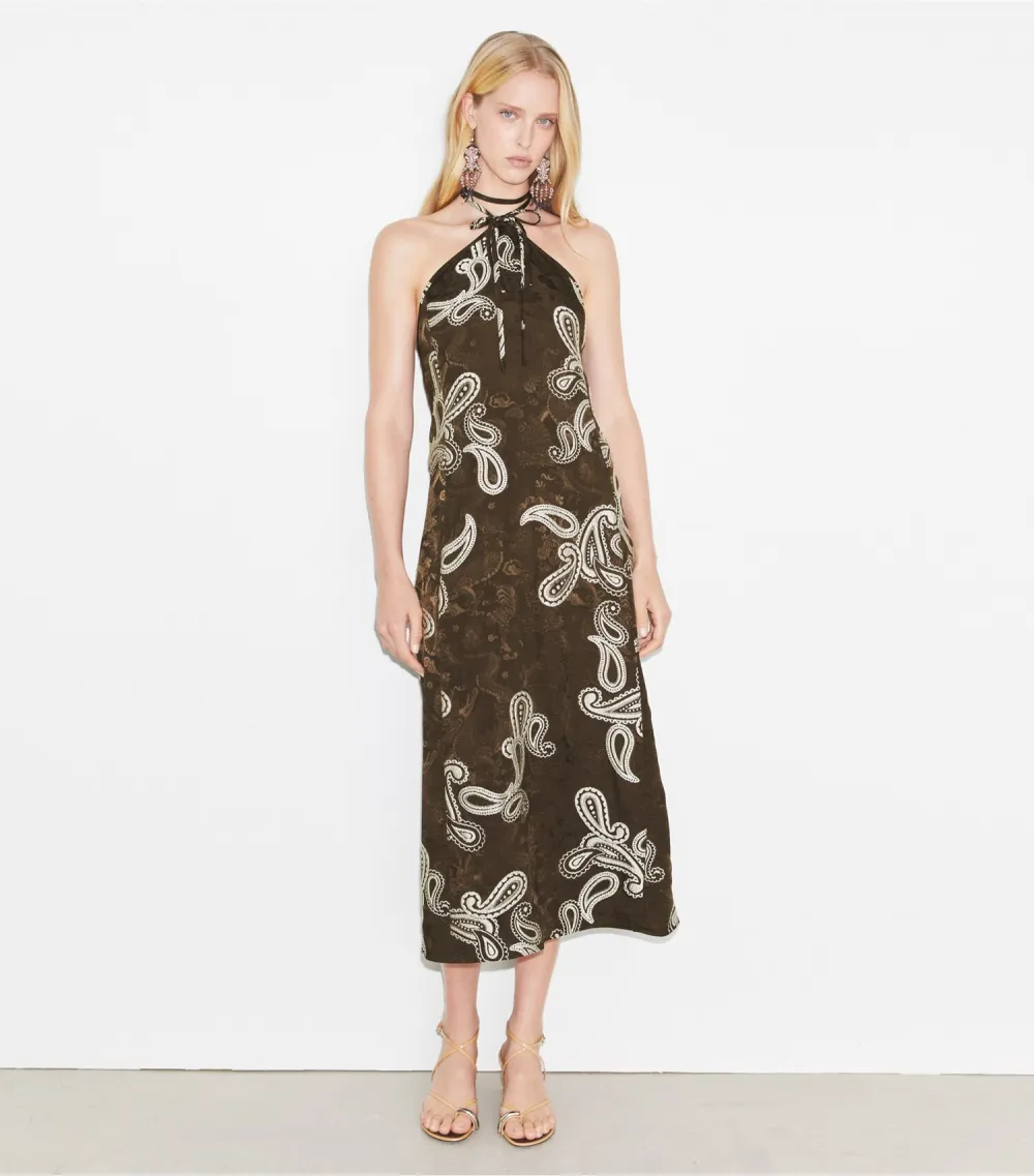 Satin Halter Dress