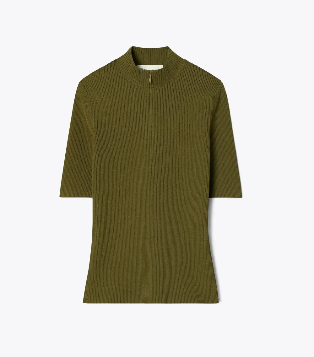 Half-Zip Crewneck Sweater