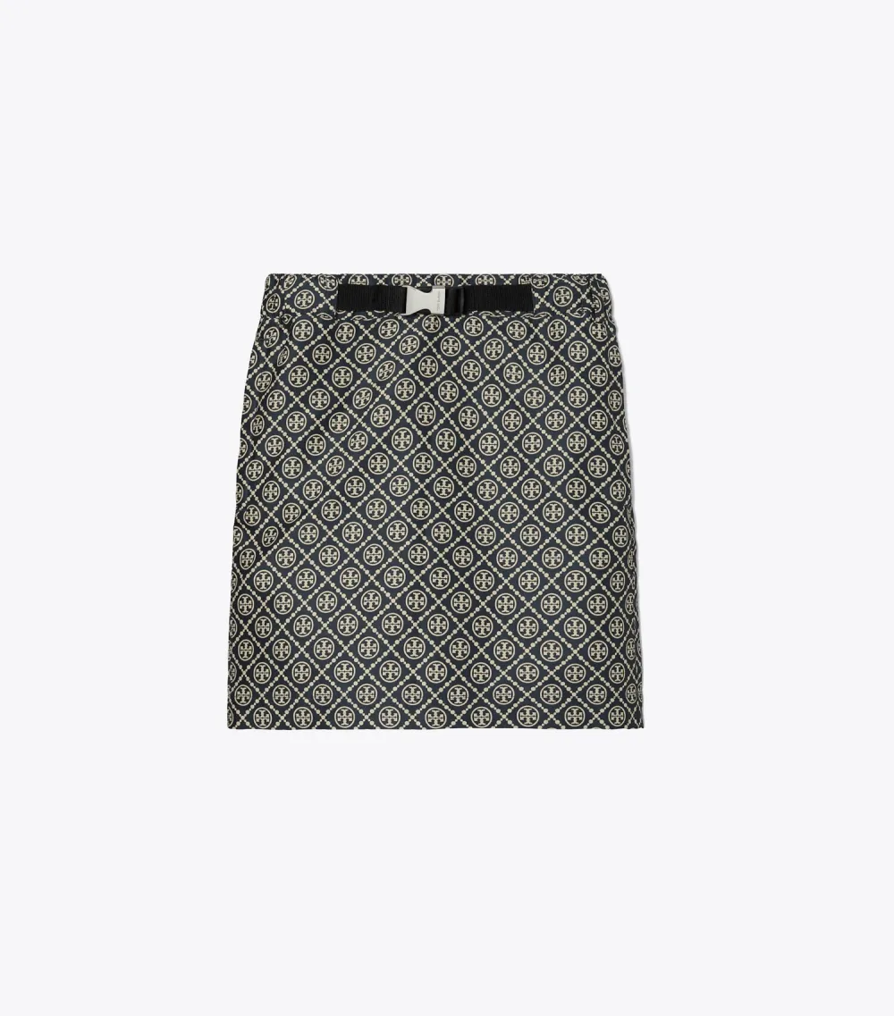 T Monogram Tech Jacquard Skirt