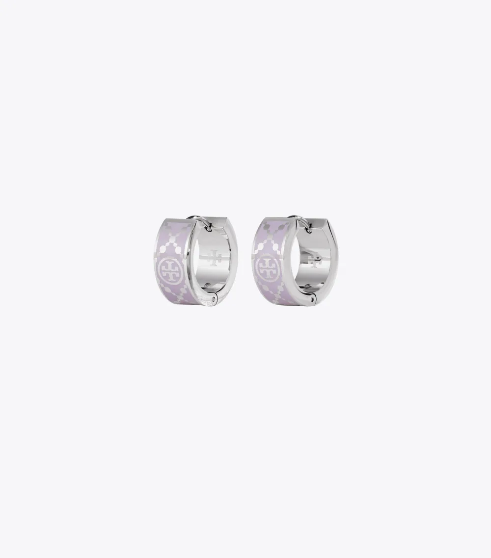 Small T Monogram Hoop Earring