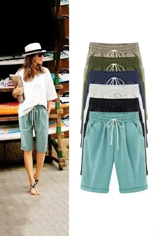 6 Color Plus Size Pockets Beach Wear Casual Shorts