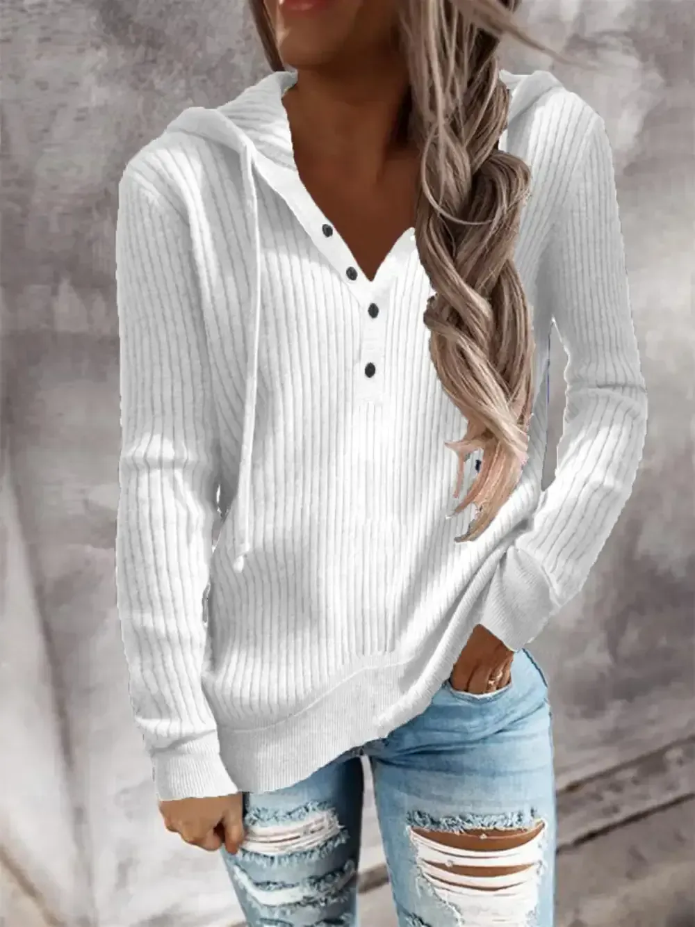 Women Long Sleeve V-neck Women Sweatshirts Women Sweaters Tops