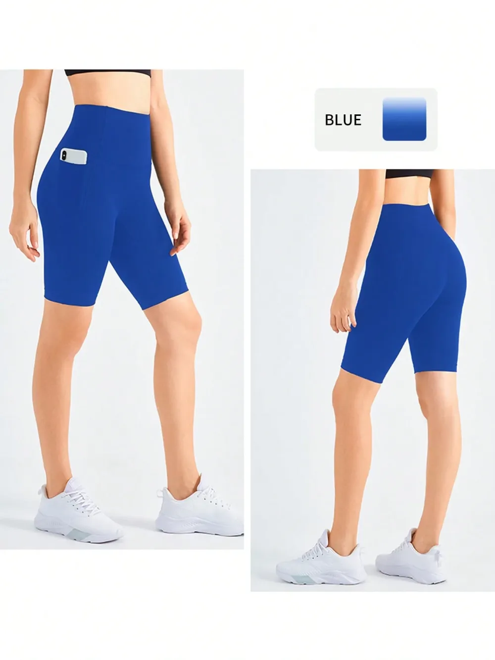 5 Pack Women's Biker Shorts With Pockets, 11