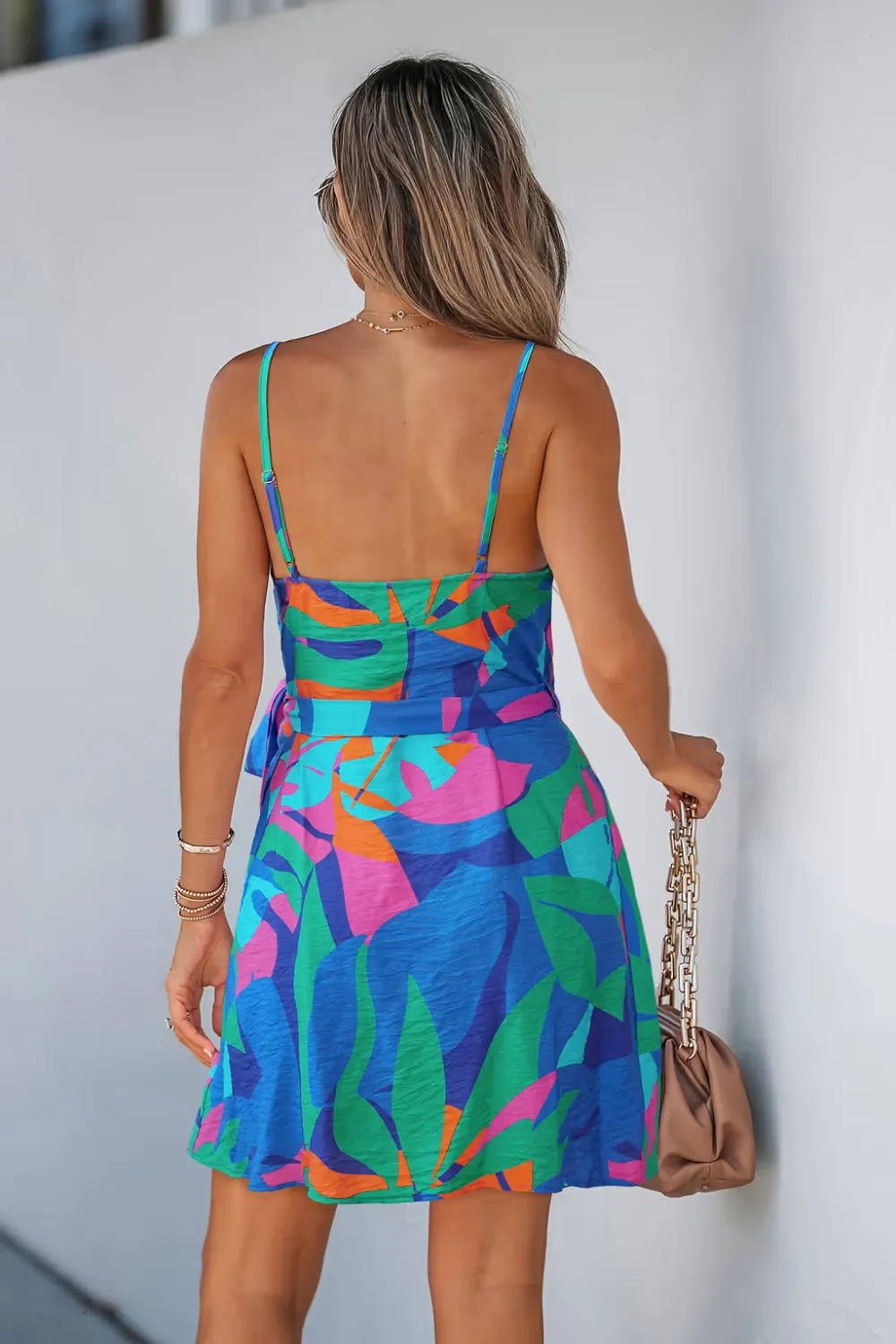 Papaya Pop Tropical Mini Dress