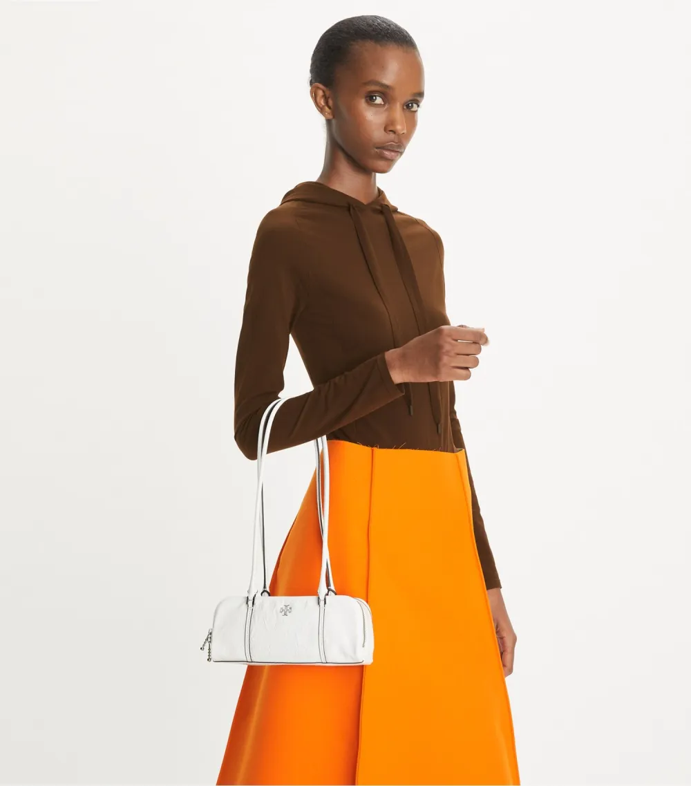 Mini Crinkle Leather Marshmallow Satchel