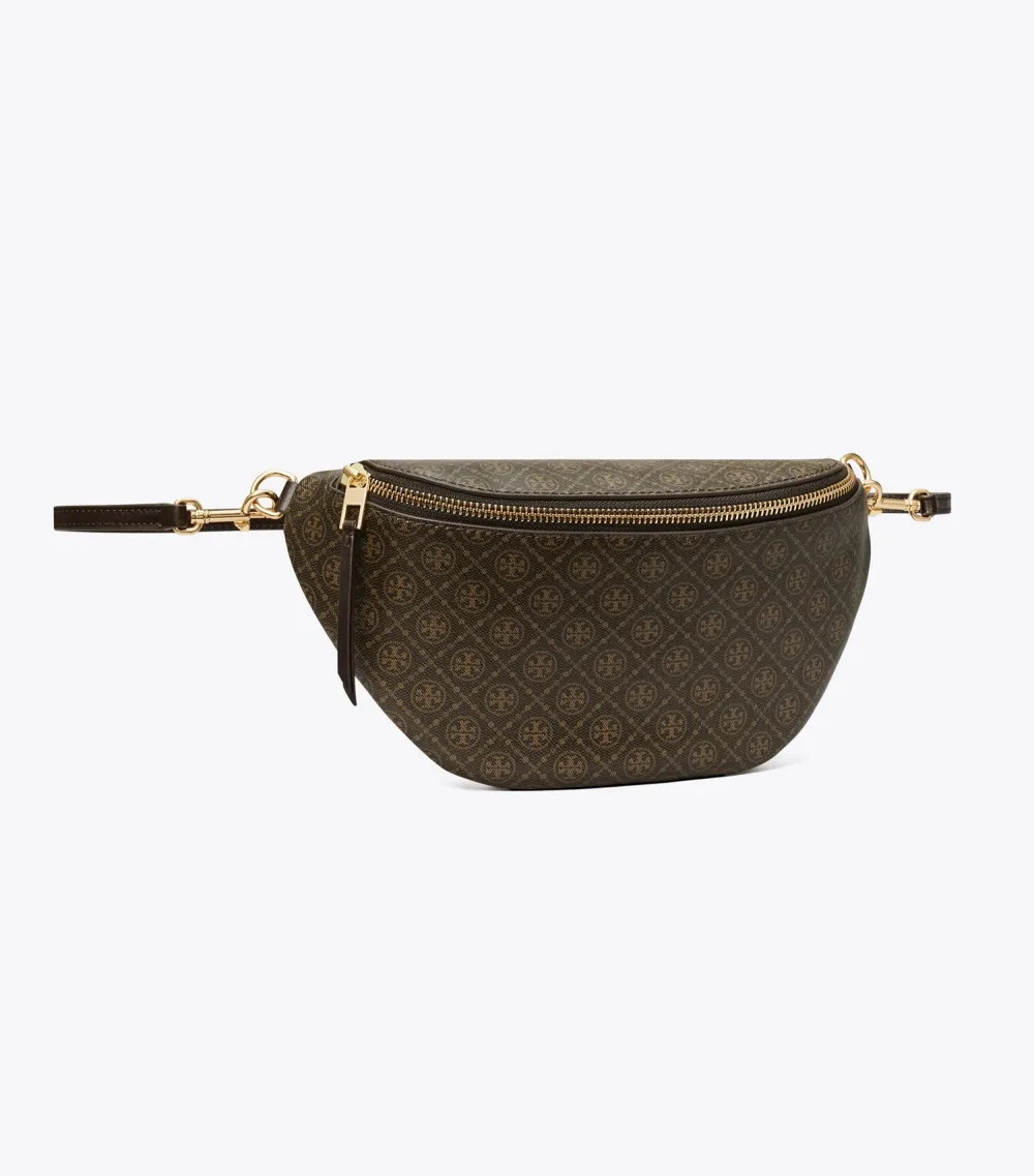 T Monogram Coated Canvas Belt Bag