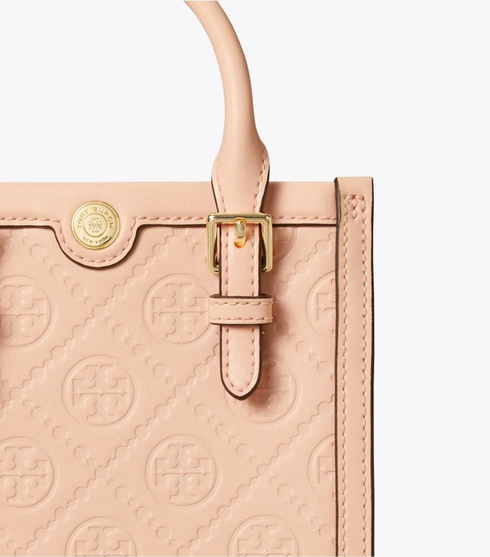 T Monogram Leather Mini Tote