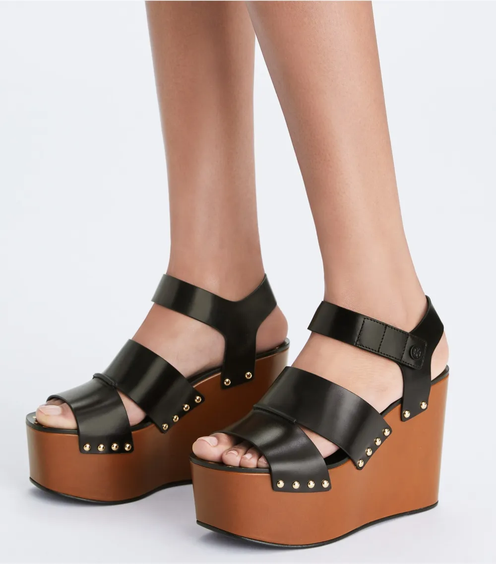 Studded Platform Wedge