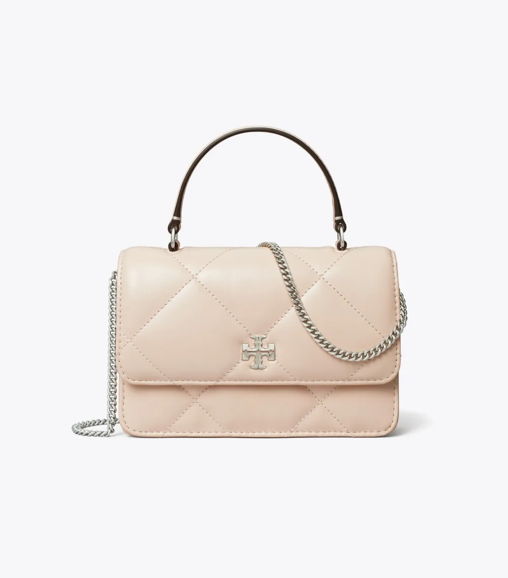 Mini Kira Diamond Quilt Top-Handle Crossbody