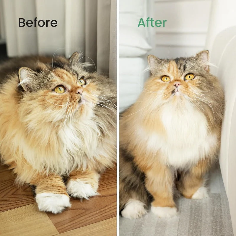 Pet Shedding & Grooming Brush with Skin-Safe Blades