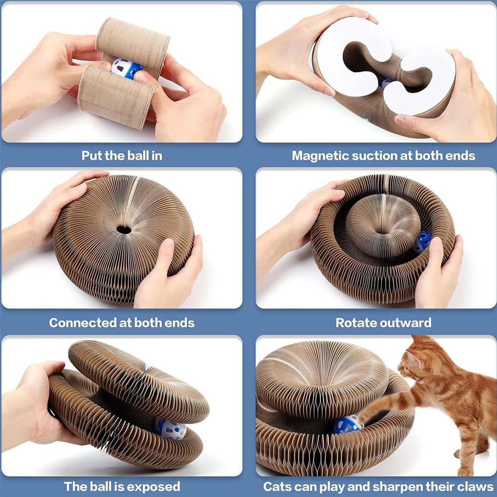 Interactive Foldable Cat Scratcher Toy
