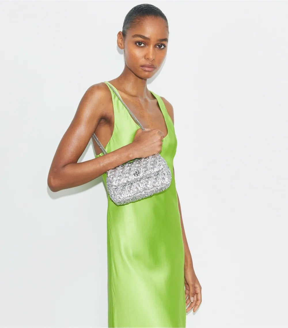 Mini Kira Woven Flap Bag