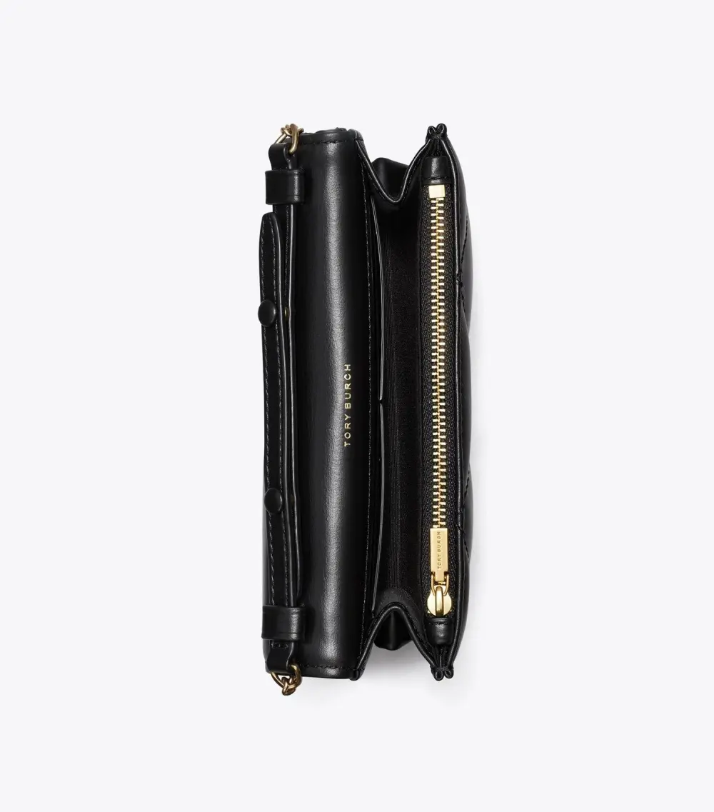 Mini Kira Diamond Quilt Pavé Logo Top-Handle Crossbody